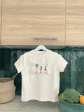 Ecru vegetable riddles T-shirt