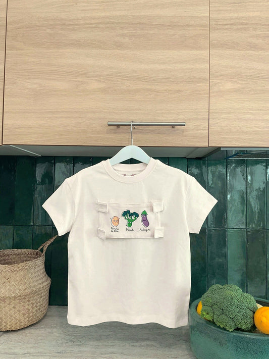 T-shirt Devinettes Légumes Ecru